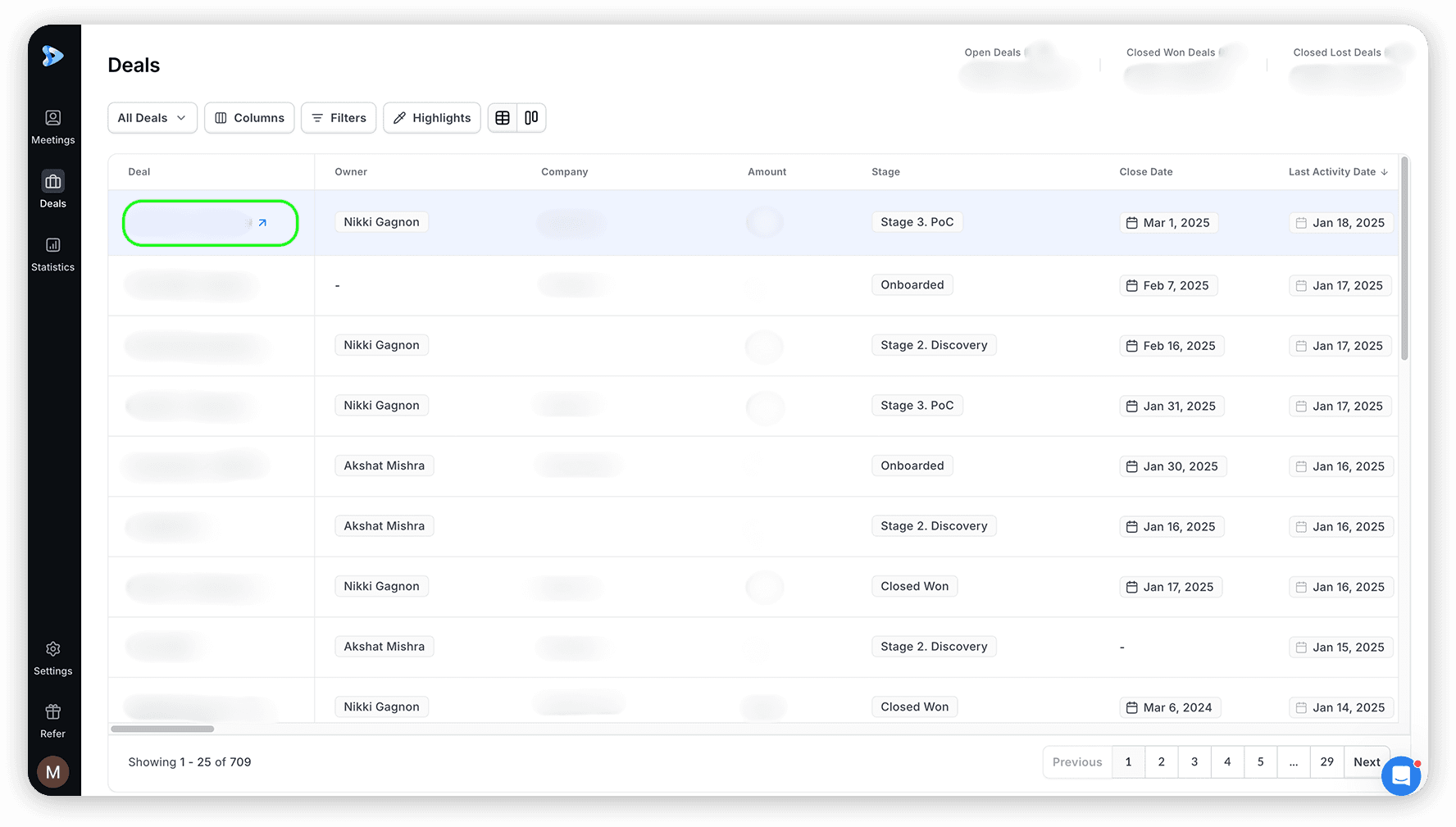Sybill's Deal Card brings conversation history, CRM fields, next steps, and AI-generated deal context into a single opportunity view.